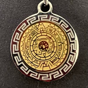 Stainless steel Mayan pendant